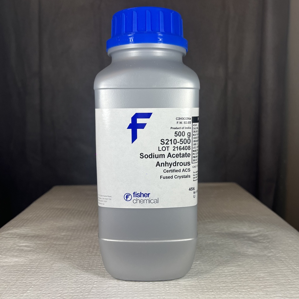 SODIUM ACETATE, 500 GM ANHYDRO