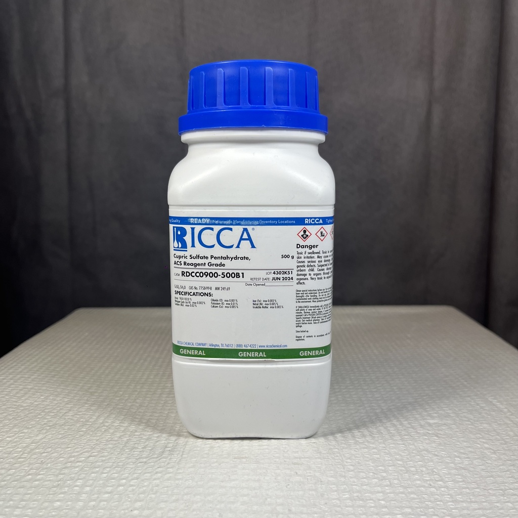 CUPRIC SULFATE, 500 GM 5-HYDRA
