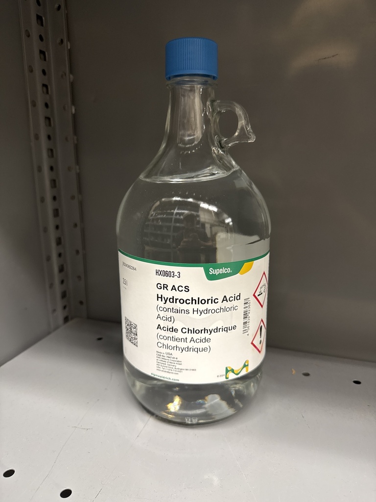 HYDROCHLORIC ACID, 2.5 LITER 