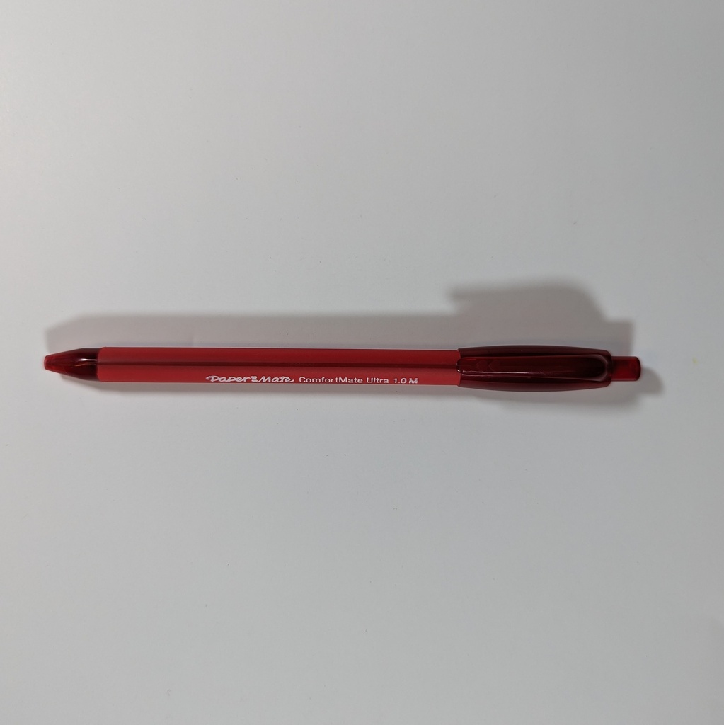 PEN, COMFORTMATE RED RETRACTAB