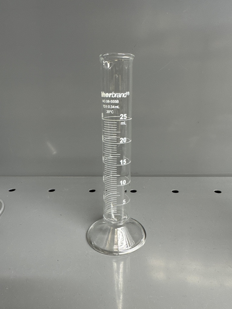 CYLINDER, GRADUATED 25 ML GLAS